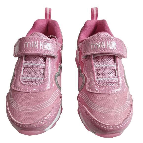 Minnie shoes for girls sneakers with LED light without laces Pink Size 7 (15 cms - Picture 5 of 14